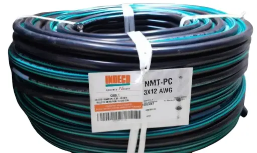 ROLLO DE CABLE VULCANIZADO NMT 3X12 AWG INDECO