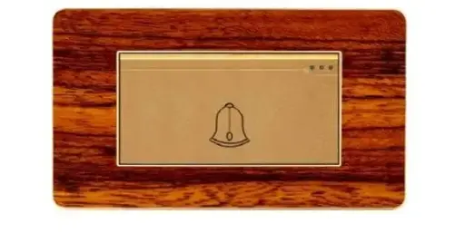 PULSADOR DE TIMBRE MADERA EMPOTRADO CUBULL